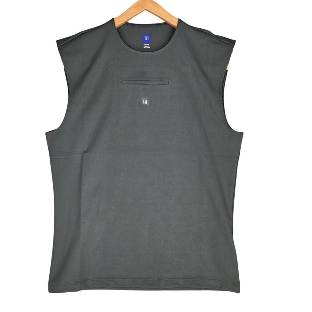 YEEZY GAP ENGINEERED BY BALENCIAGA T‑SHIRT TANK TOP – DARK GRAY – SIZE MEDIUM